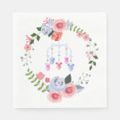 動物ベビー移動フローラベビーシャワー スタンダードランチョンナプキン (正面)