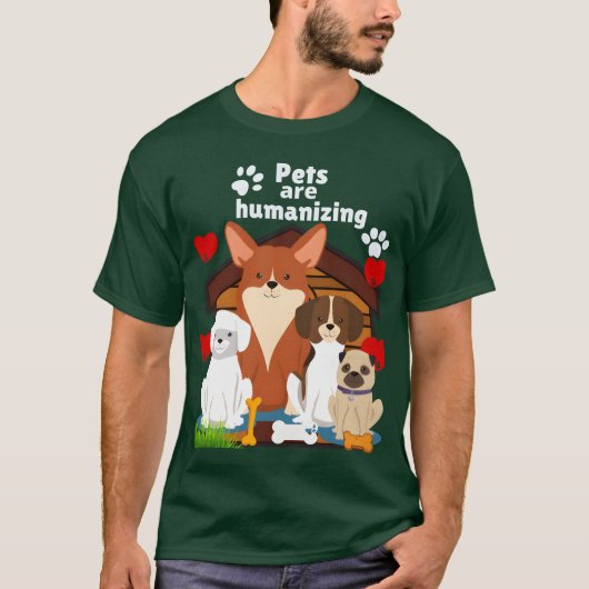 動物ペットは少女を人間化する Tシャツ (正面)
