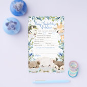 動物マスクCovid男の子のシャワー二重ゲーム チラシ (シングル)