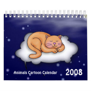動物マンガカレンダー2008/2009 カレンダー