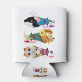 動物メガホン…魚・猫・女子（リメイク） 缶クーラー (裏面)