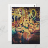 動物メリーの周りを回グランジる ポストカード (正面/裏面)