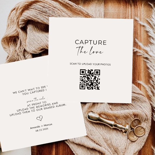 動物モダン共有ラブQRコードテーブルカード ノートカード