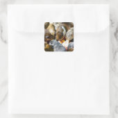 動物モルモット食べズの果実 スクエアシール (バッグ)