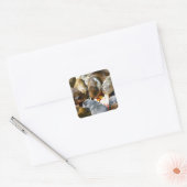 動物モルモット食べズの果実 スクエアシール (封筒)