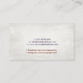 動物レイキヒーリング水彩画 名刺 (裏面)