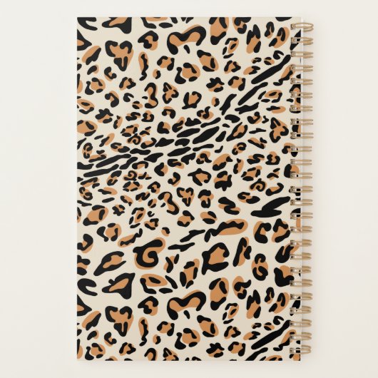動物レオパード印刷ホット混乱を私の最高の行い プランナー手帳 (裏面)