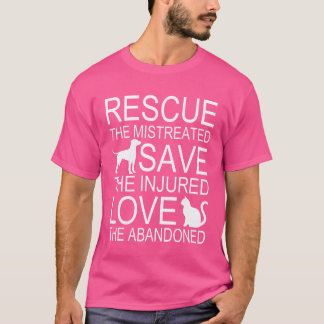 動物レスキューギフト 動物を救う ドッグラバー 少年 Tシャツ