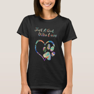 動物レスキュー犬ポープリント絞り染めレインボードッグL Tシャツ