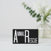 動物レスキュー白黒 名刺 (スタンド正面)