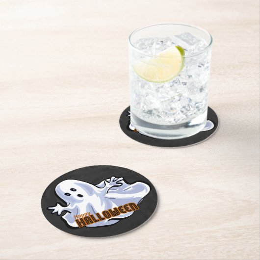 動物不気味幽霊 ラウンドペーパーコースター (インサイチュ)