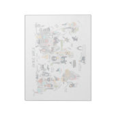 動物世界地図 ノートパッド (回転)