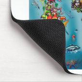 動物世界地図 マウスパッド (コーナー)