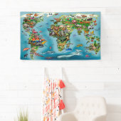 動物世界地図 横断幕 (インサイチュ)