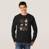 動物交配グループビッグ顔 Tシャツ (正面フル)