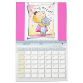 動物付きカレンダーイラストレーション カレンダー (2月 2027)