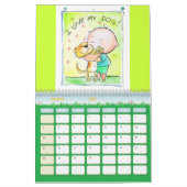 動物付きカレンダーイラストレーション カレンダー (3月 2027)