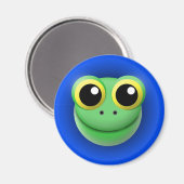 動物付きマグネット：カエル マグネット (正面/裏面)