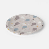 動物付き温風船紙プレート ペーパープレート (アングル)