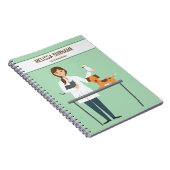 動物付き獣医カスタム文字 ノートブック (右側)