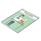 動物付き獣医カスタム文字 ノートブック (左側)