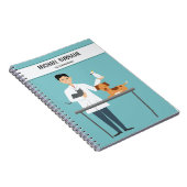 動物付き獣医マン&カスタム文字 ノートブック (右側)