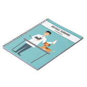 動物付き獣医マン&カスタム文字 ノートブック (左側)