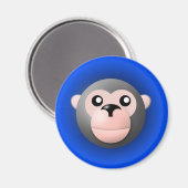 動物付き磁石:サル マグネット (正面/裏面)