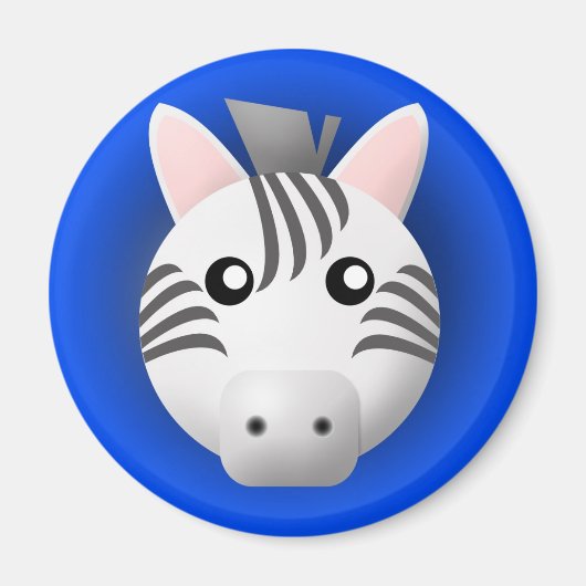 動物付き磁石:ゼブラ マグネット (正面)