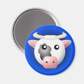 動物付き磁石：牛 マグネット (正面/裏面)