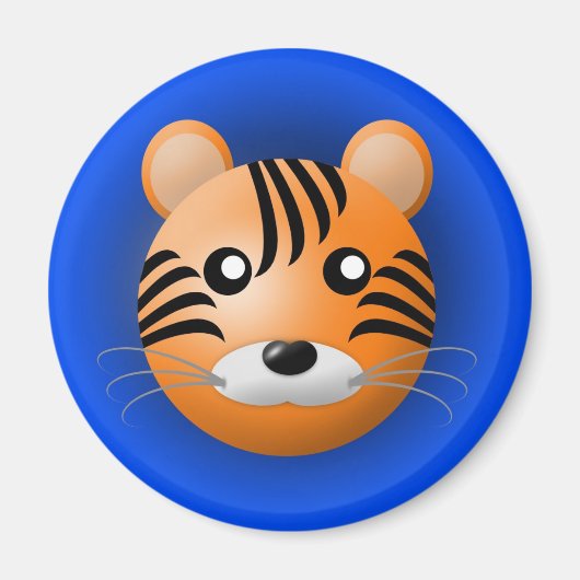 動物付き磁石：tiger マグネット (正面)