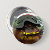 動物保護のための保存の活動家 缶バッジ (正面&裏面)