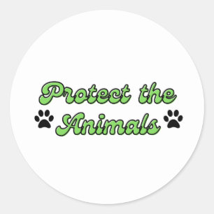 動物保護シール動物愛好家 ラウンドシール