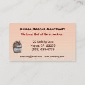 動物保護区 名刺 (裏面)