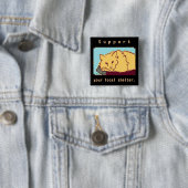 動物保護施設サポートオレンジ猫ボタン 缶バッジ (インサイチュ)