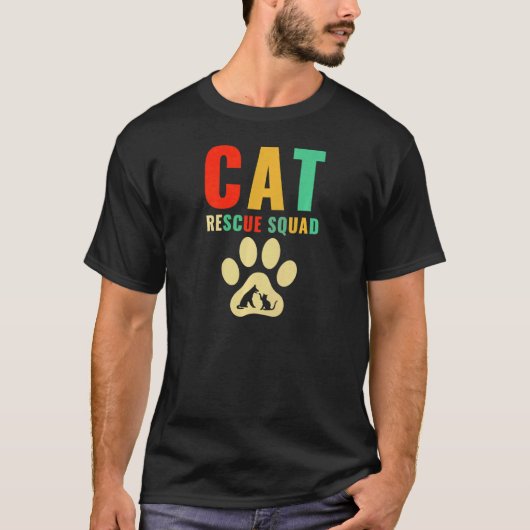 動物保護施設 猫レスキュー隊 Tシャツ (正面)