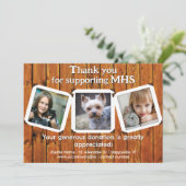 動物写真寄付御礼シェルターカード 招待状 (スタンド正面)