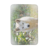 動物写真、グレーウルフ バスマット (正面縦)