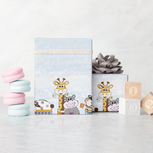 動物列車のラッピング紙 ラッピングペーパー