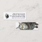 動物助けられたセラピーまたは活動カードテンプレート スキニー名刺 (正面/裏面)