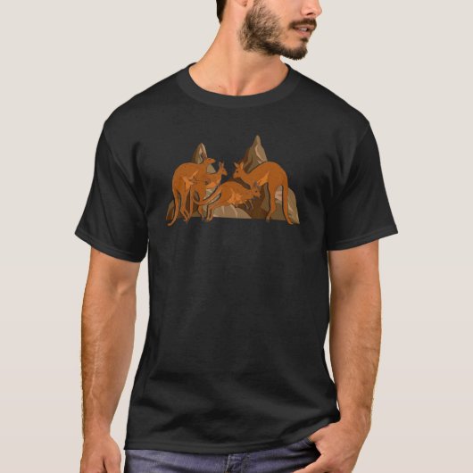 動物動物動物愛護オーストラリア動物アウトバックKangaroo 1 Tシャツ (正面)
