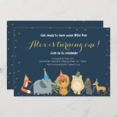 動物動物園誕生日招待状 招待状 (正面/裏面)