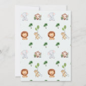 動物動物園誕生日4thありがとうフラットカード サンキューカード (裏面)