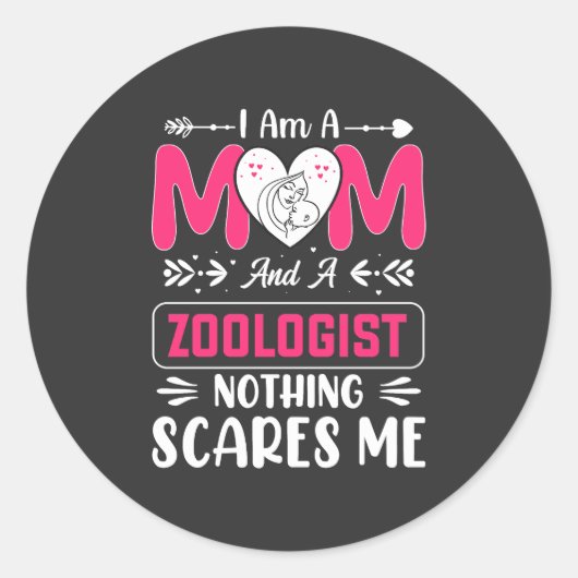 動物医おもしろい母、動物医母 ラウンドシール (正面)