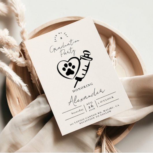 動物医学の足跡卒業パーティー 招待状