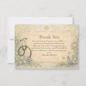 動物医学白衣卒業パーティー サンキューカード (正面)