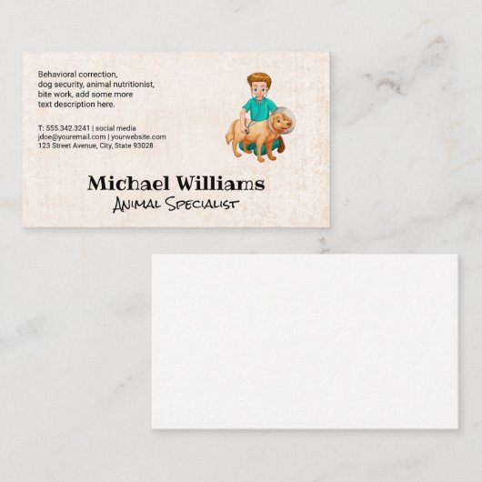 動物医 |健康気に 名刺 (正面/裏面)