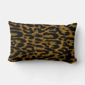 動物印刷金ゴールド抽象芸術腰枕 ランバークッション (裏面)
