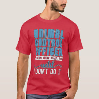 動物取締官 動物管理 ドッグキャッチャー オフィサー Tシャツ