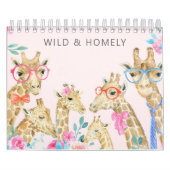 動物図解入りの、写真付きのの家族暦 カレンダー (カバー)